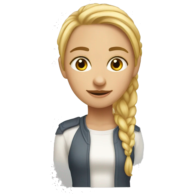 девушка с белым каре emoji