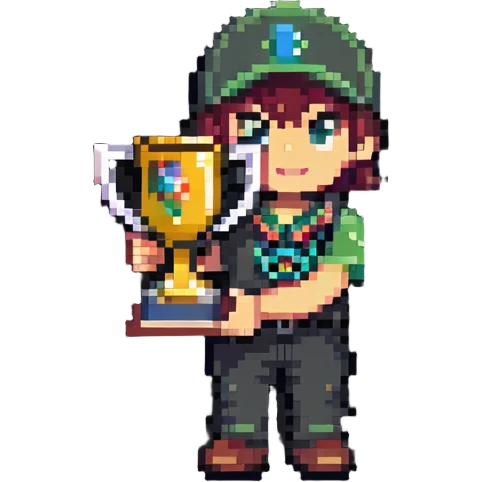 Popular online gaming platform qbix88 with leaderboard, expert gamer and victory trophy emoji