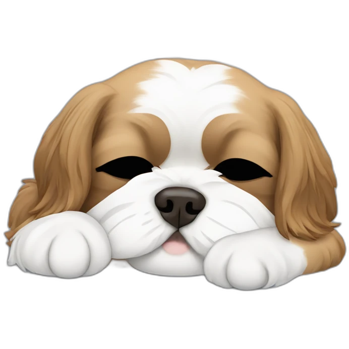 Shih tzu sleeping emoji