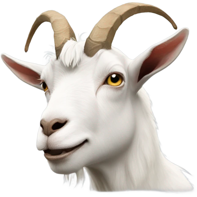 Goat with torn horns emoji