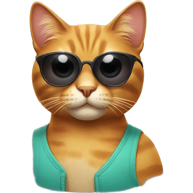 Cat with sunglasses emoji