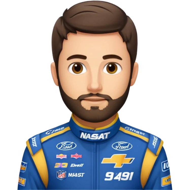 chase elliott nascar driver with stubble beard emoji