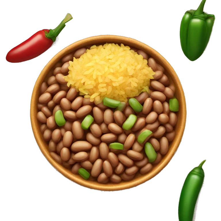 mexican cuisine beans and rice emoji