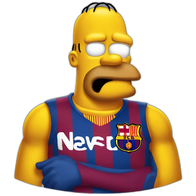 homero simpson fan of barcelona sporting club emoji