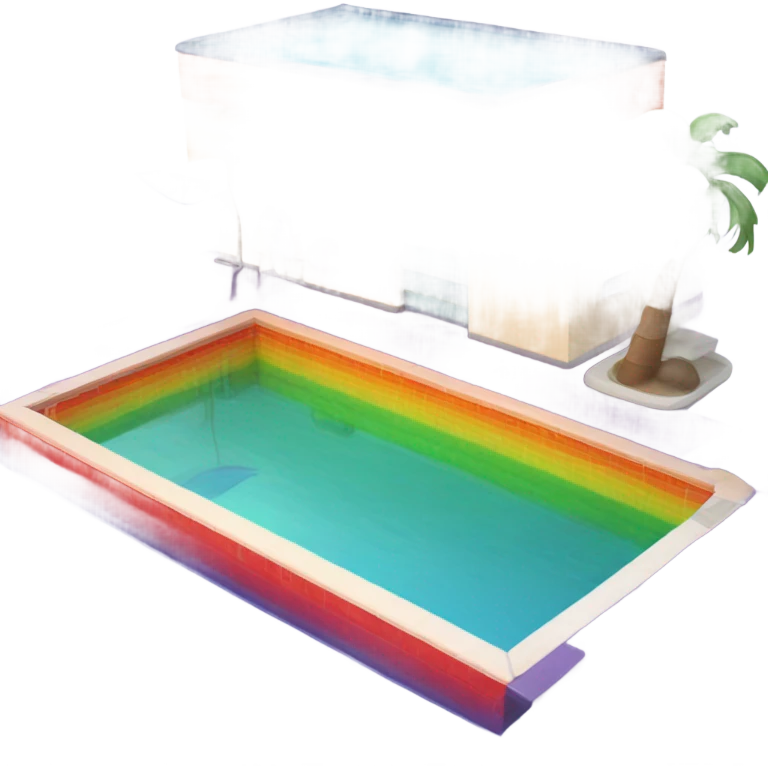 Rainbow pool  emoji