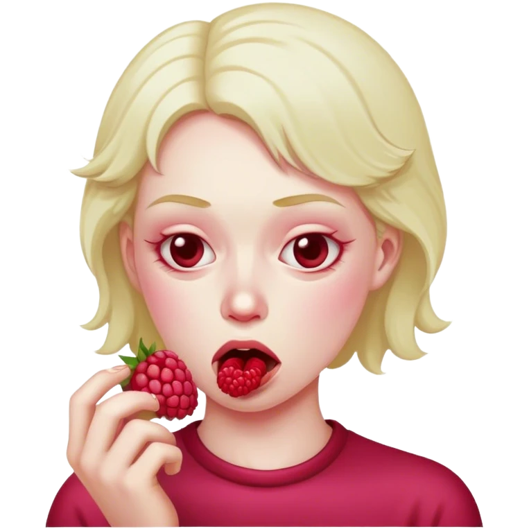 Friendly raspberry unhappy emoji