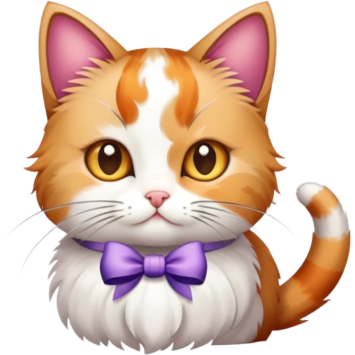 Cat with a bow emoji