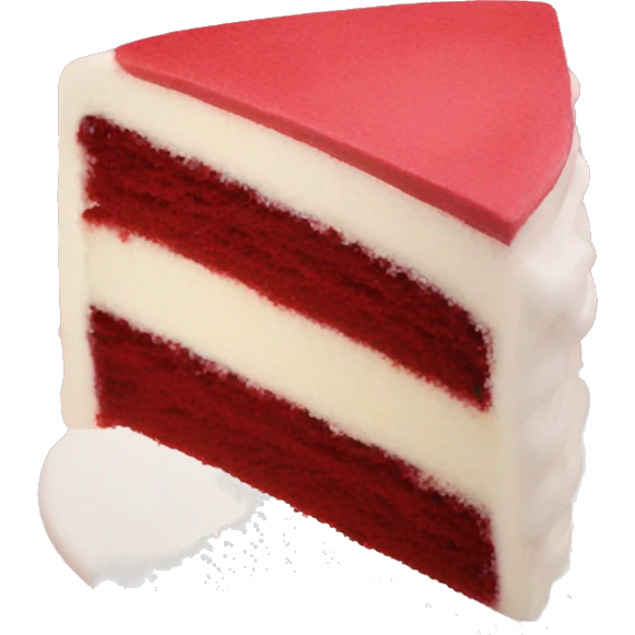 a slice red velvet cake cute emoji