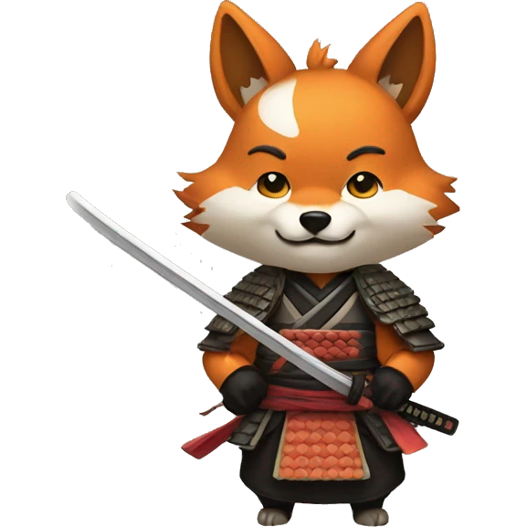 Samurai fox emoji
