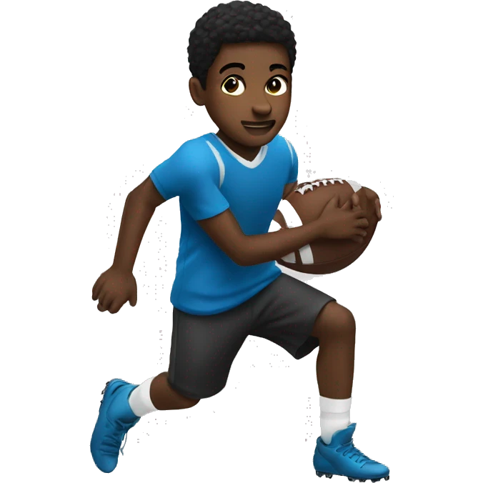 Black boy drilling football freestyle emoji
