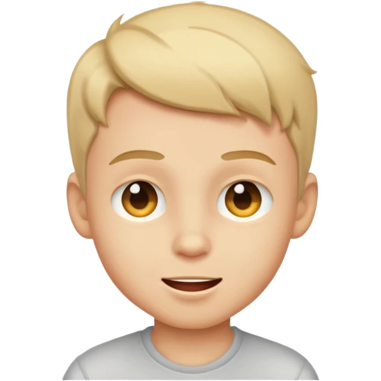 a boy with light skin, winking emoji