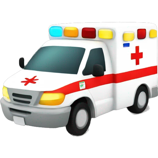 ambulance with lights on emoji