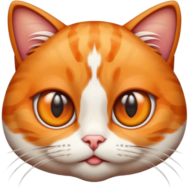emoji of a cat with big eyes, fish eye lens effect emoji