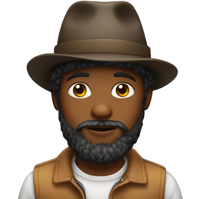 bearded boy in a hat emoji