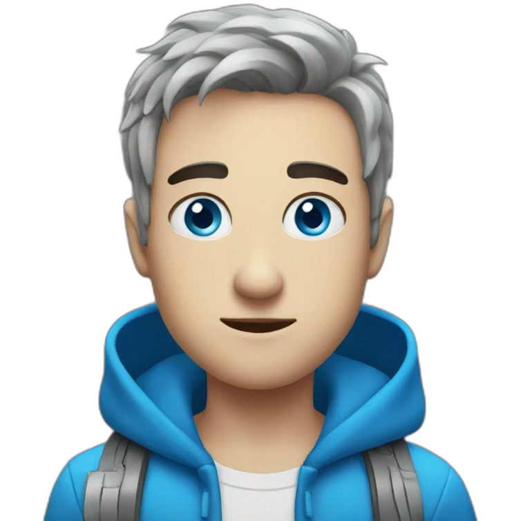 this with blue eyes emoji