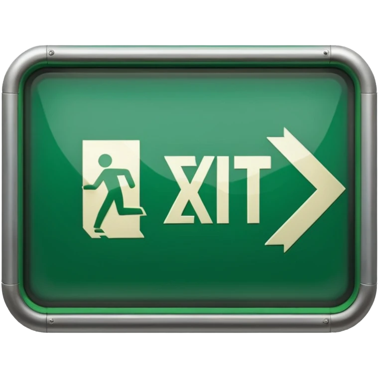 Exit Sign – green arrow,Subway Signs emoji
