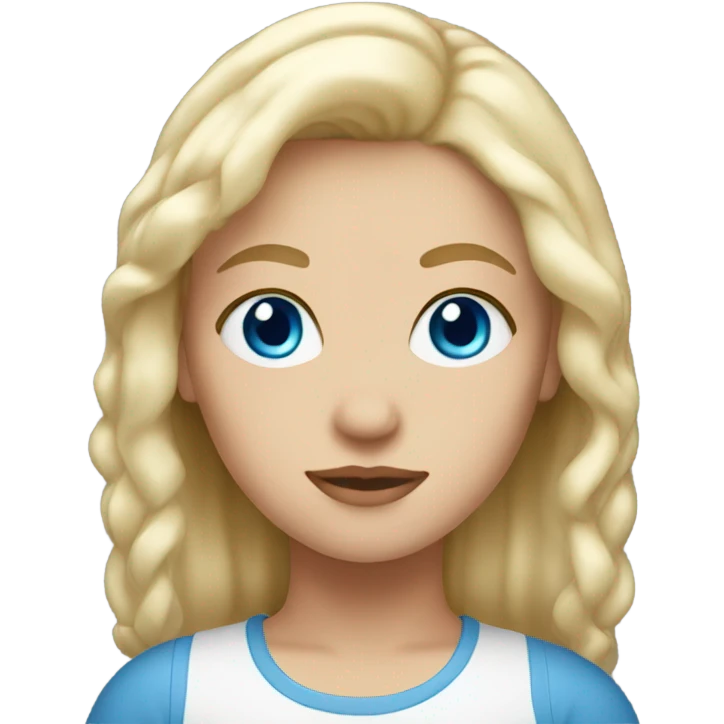 girl with blue eyes, light blonde hair emoji