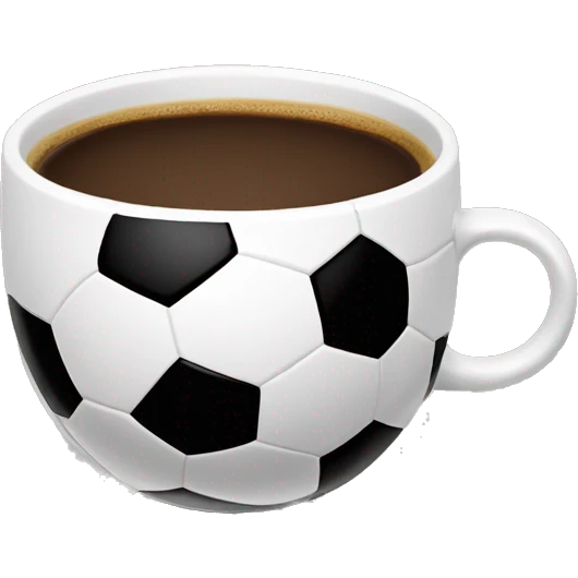 espresso cup with a football emoji