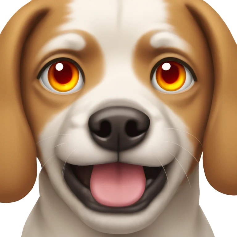 Doggy with fire eyes  emoji