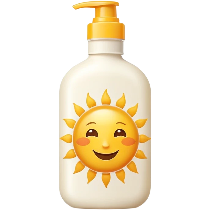 Sunscreen spf with a sun emoji