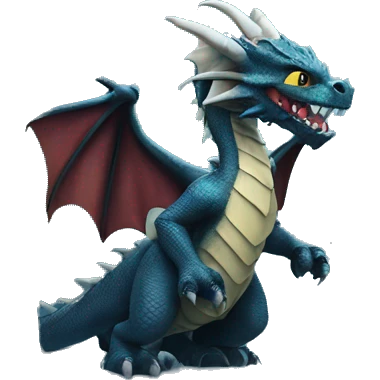 Dragons behind the ice wall emoji