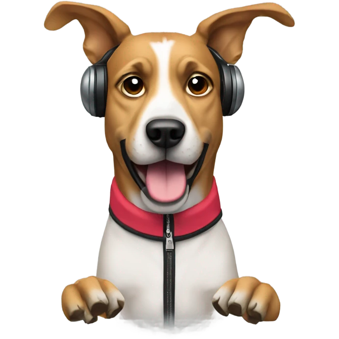 Dog dj’ing emoji