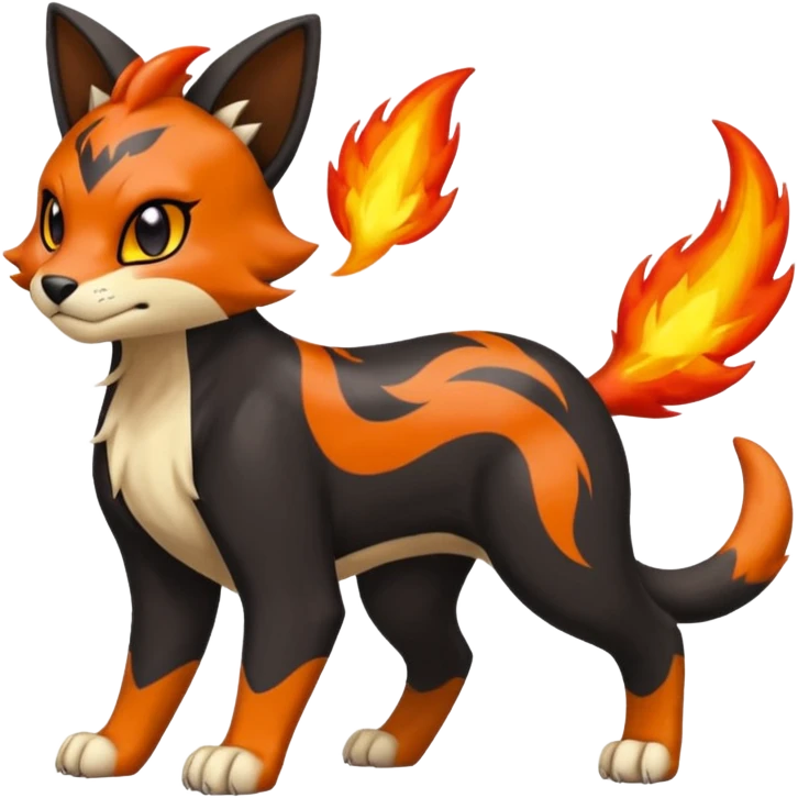 Houndour-Torracat-Fakémon-hybrid-creature (full body)  emoji