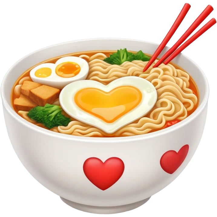 Ramen bowl with heart for 'Dynamite' by BTS emoji