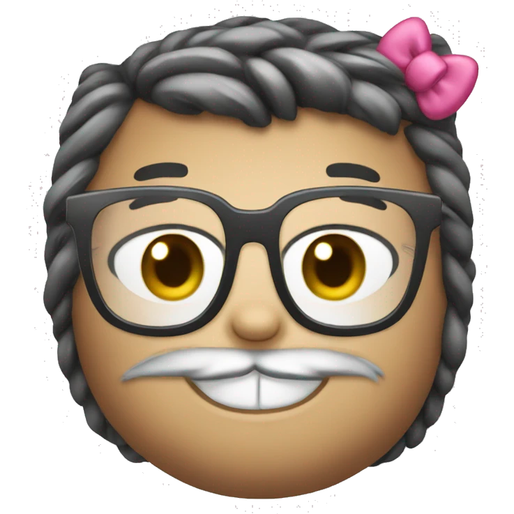 hello kitty with glasses  emoji