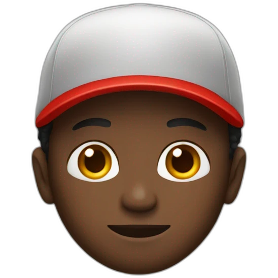 black man whit a red cap emoji