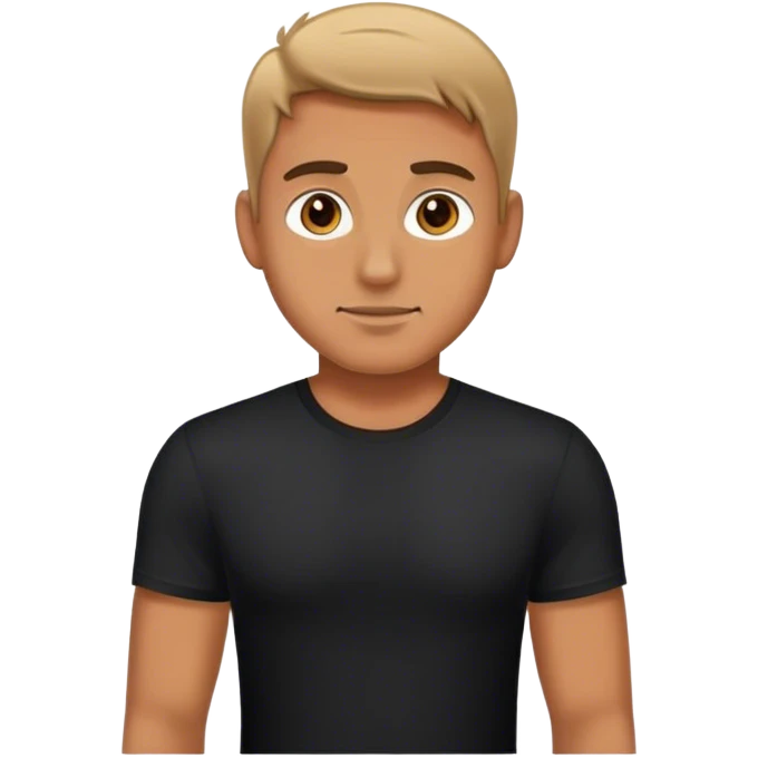 man in black shirt emoji