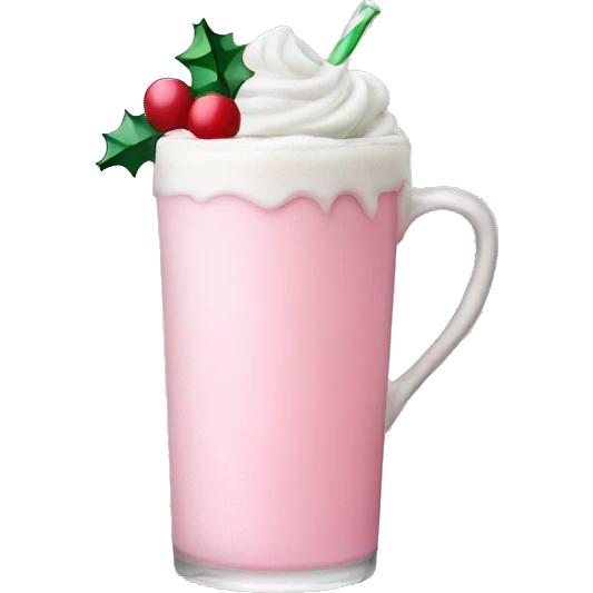 pastel pink christmas christmas drink emoji
