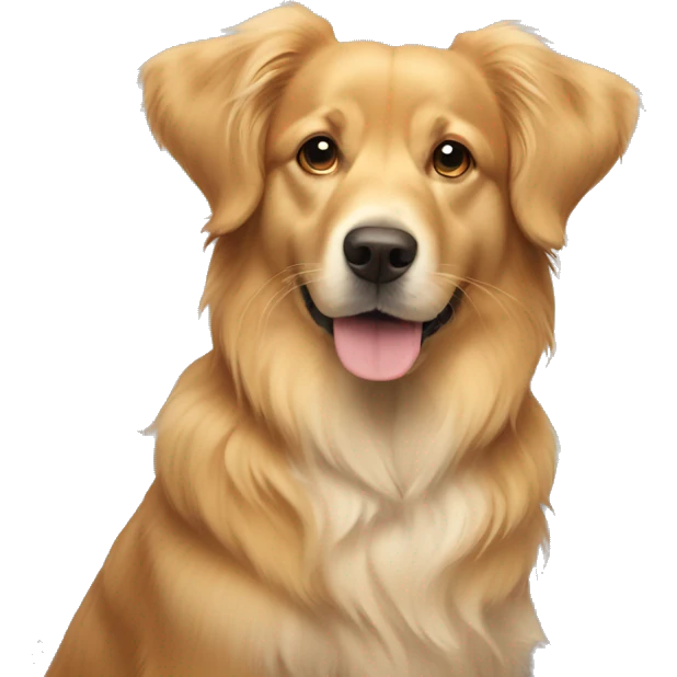 Golden retriever with papillon ears  emoji
