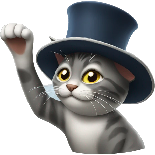 Cat tipping hat emoji