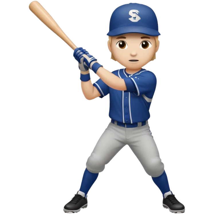 baseball player batting in motion emoji