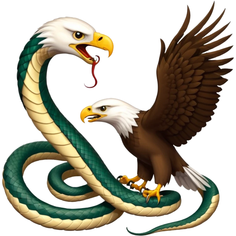 fight between a eagle and snake  emoji
