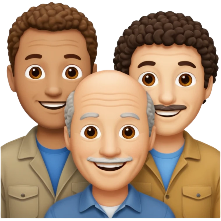 3 Stooges Larry Moe Curly emoji