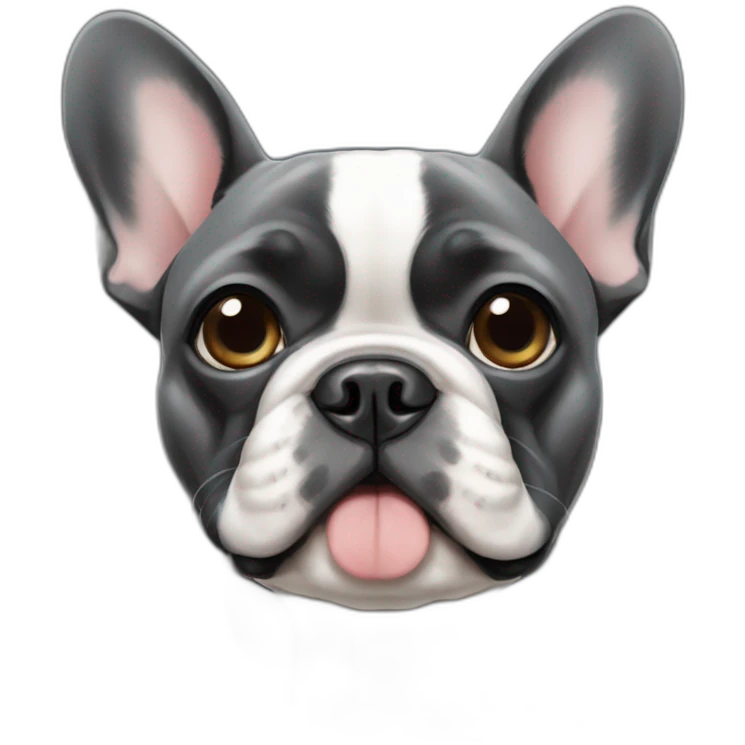 Black French bulldog emoji