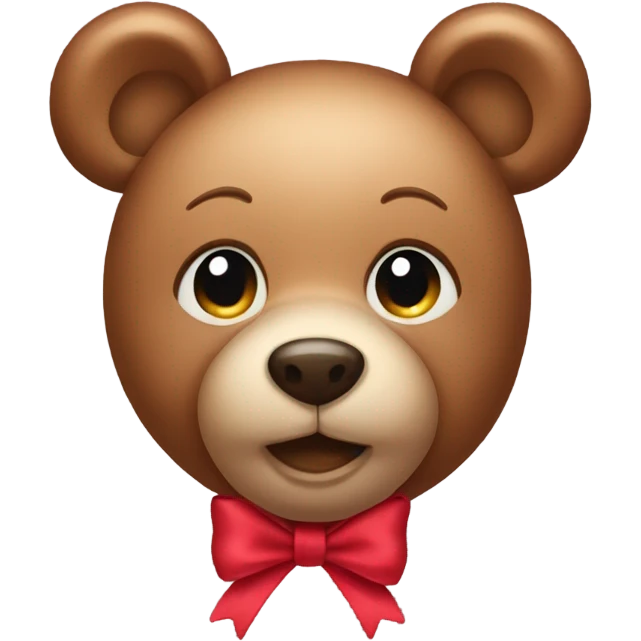 Teddy bear with bow emoji