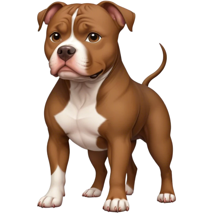 black and brown American bully pit bull emoji