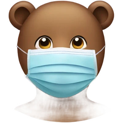 Bear with a face mask emoji