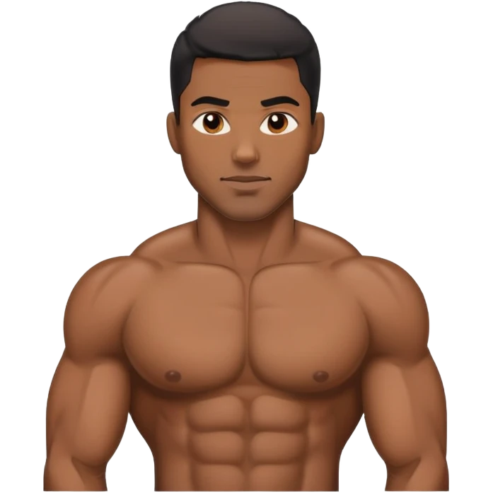 Sexy , muscular, black man emoji