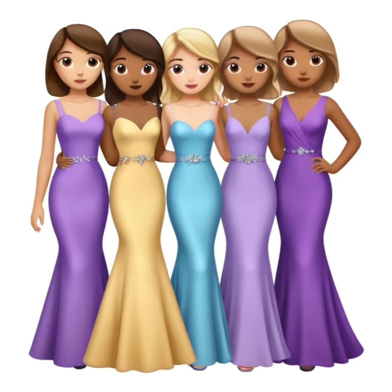 girls in a prom emoji