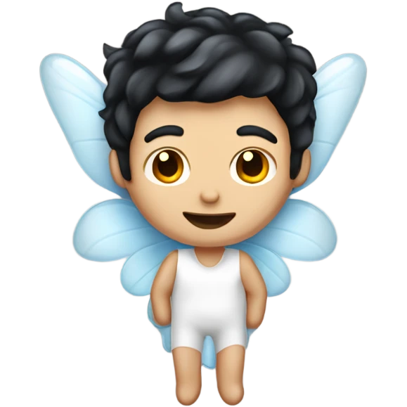 Dark haired male tooth fairy emoji