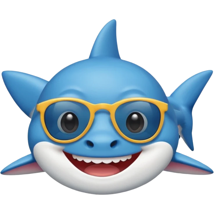 baby sharks wearing sunglasses  emoji