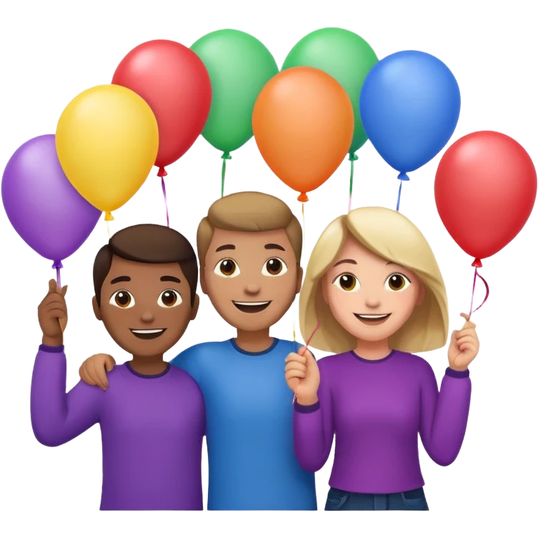 Balloon holders emoji