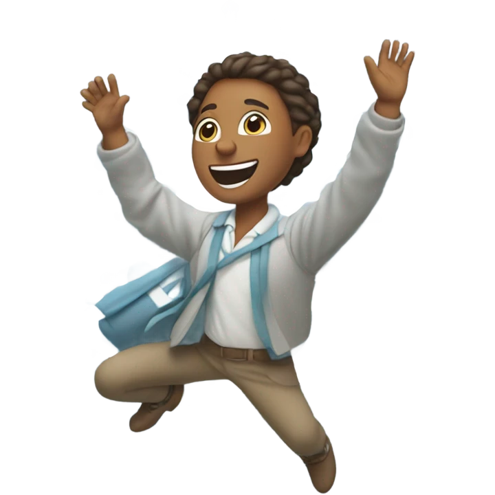 Teacher riding a snowflake emoji