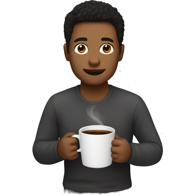 me holding a cup of coffee emoji