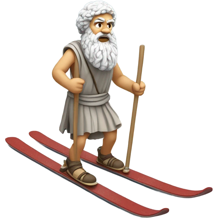 Socrates skiing emoji