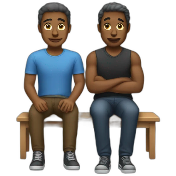 Two people sit down emoji